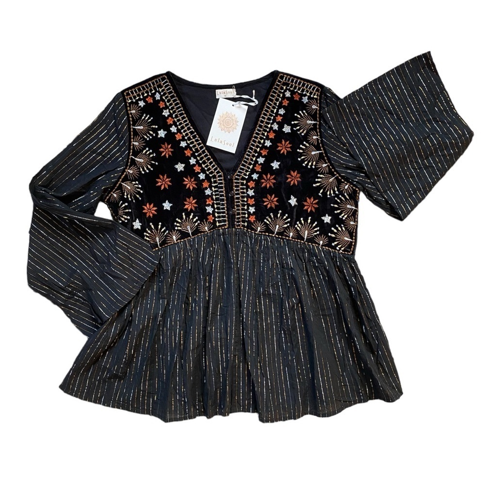 Lula Soul Bohemian Embroidered Mylee Top